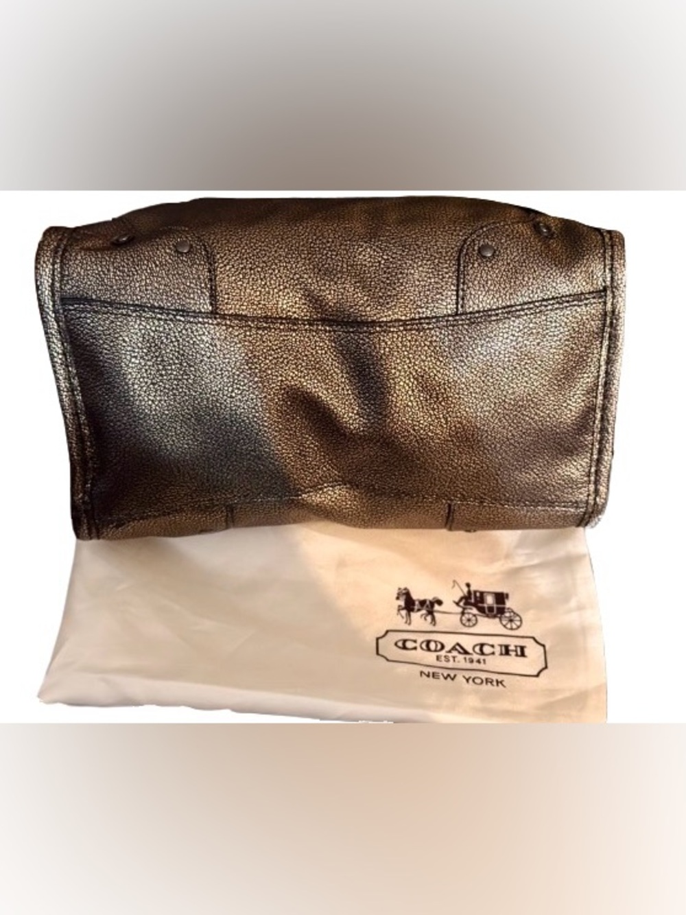 Coach 33684 Rhyder 24 Metallic Satchel (Bronze) -EUC - Picture 10 of 16